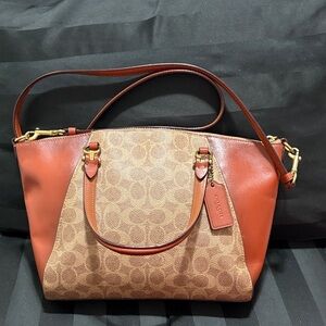 Coach Brown Signature 2 Way Bag